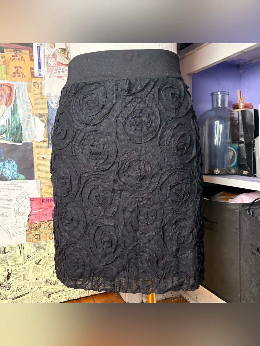 Y2K Mesh Black Mini Skirt
